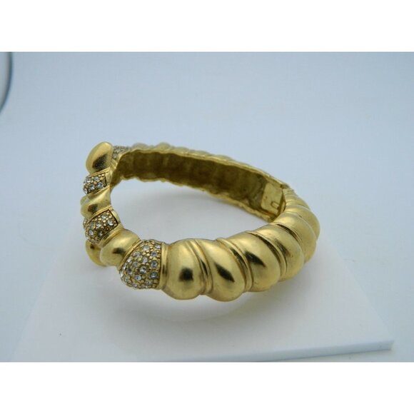 Ellen Kiam Lia Sophia Clear Rhinestone Gold Tone - Picture 9 of 9